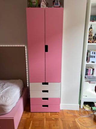 Armario IKEA STUVA rosa y blanco perfecto estado