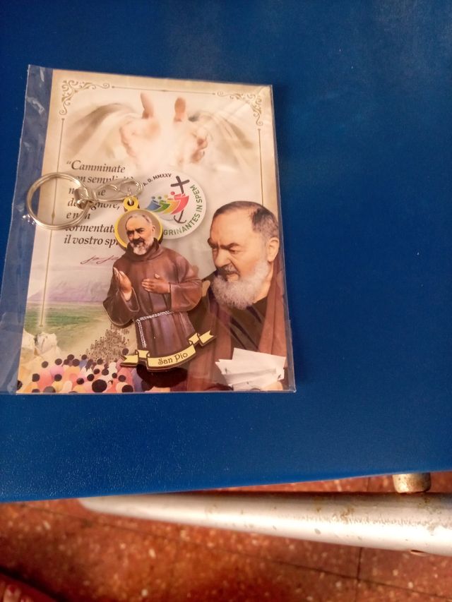 Portachiavi Padre Pio con immagine