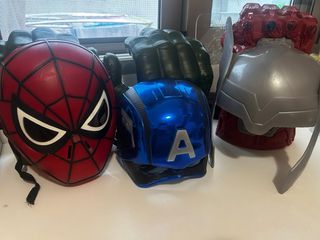 Máscaras Vengadores: Spiderman, Capitán América, T