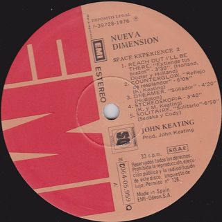 John Keating - Experiencia Espacial 2 Vinilo