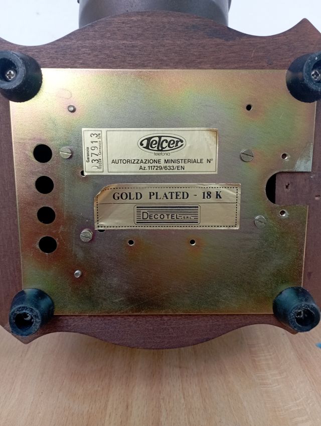 Telefono Antico Decorato Oro 18k