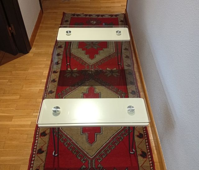 Mesa CRISTAL, MADERA Y METAL+ transporte Oviedo