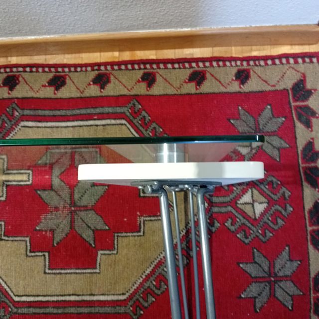 Mesa CRISTAL, MADERA Y METAL+ transporte Oviedo