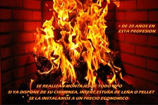 Insert de leña con instalacion incluida