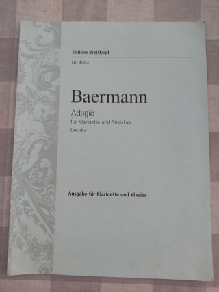 Partitura Baermann Adagio para Clarinete