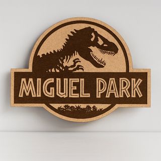 Cartel personalizado estilo Jurassic Park