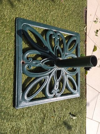 Pie de parasol de hierro fundido