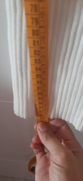 Falda Larga Tubo Elástica Bershka XS Blanca