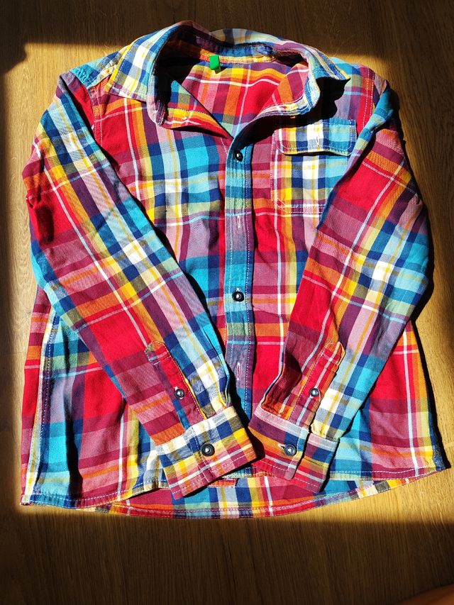Camisa de cuadros multicolor