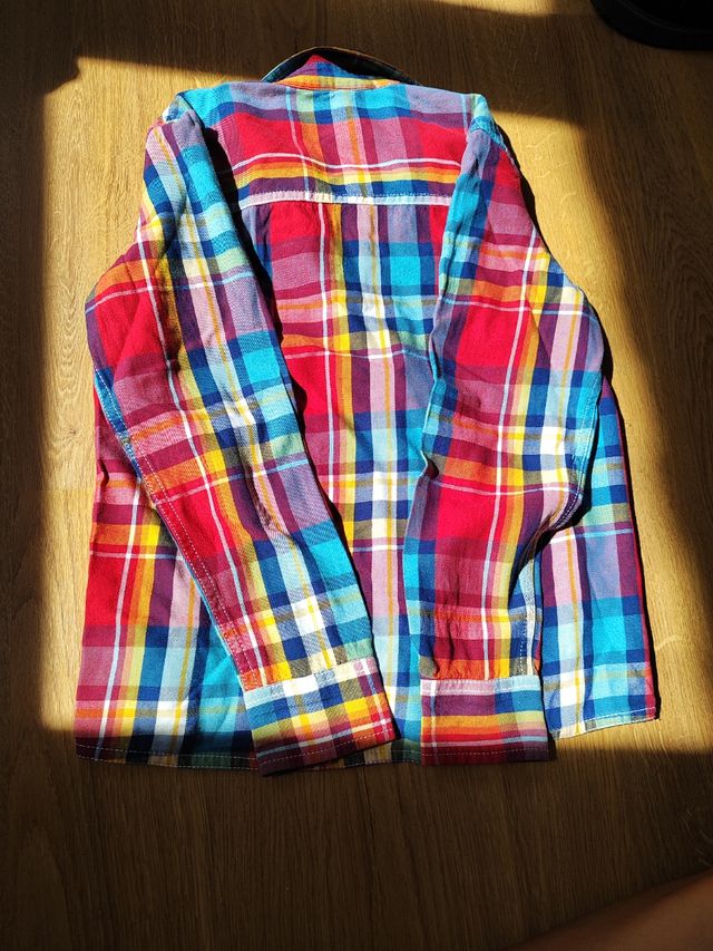 Camisa de cuadros multicolor