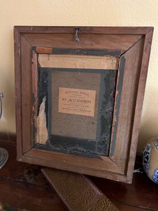 Oleo sobre cristal Virgen con Niño