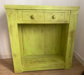 Aparador pino verde 2 cajones