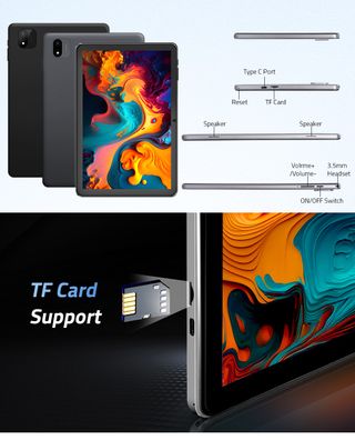 ★ Tablet 10.1 Android 15, 18GB RAM 128GB ROM, Gris