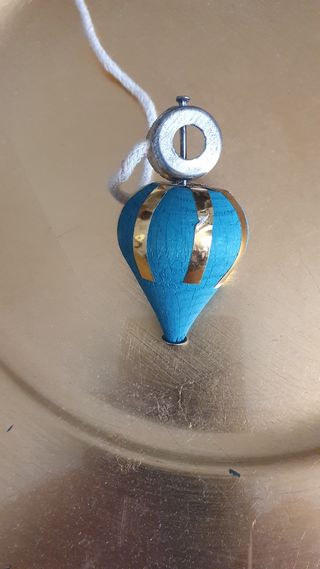 Trottola yo-yo blu con strisce dorate