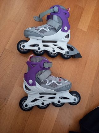 Patines en línea Oxelo morados y grises