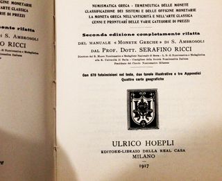 Monete Greche - Manuale Hoepli - Ambrosoli Ricci