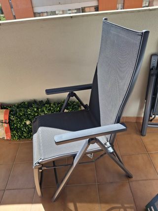 Juego de 2 tumbonas grises