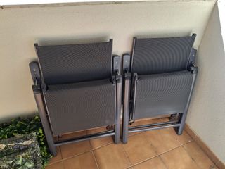 Juego de 2 tumbonas grises