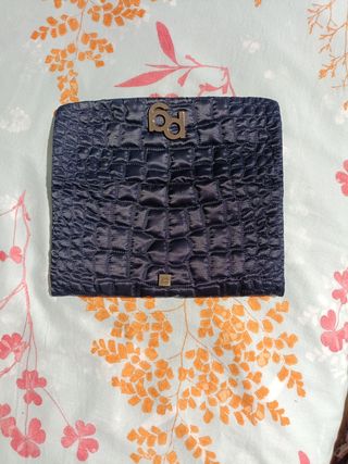 Bolso Clutch Tela Azul Purificación García