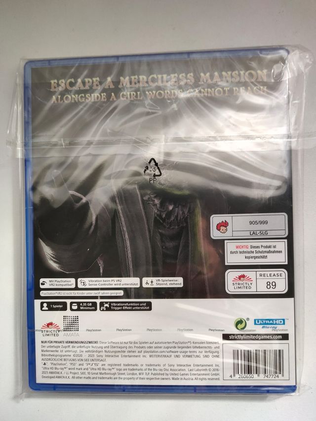 Last Labyrinth PS5 VR2 Compatible