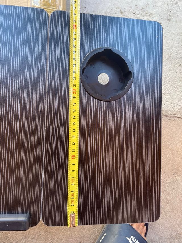 Mesa Plegable Portátil Negra y Gris