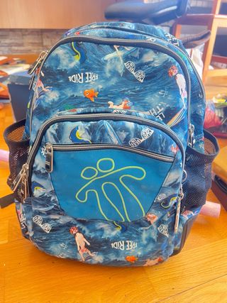 Mochila Totto Azul Estampada