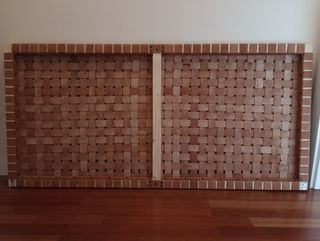 Cabecero de cuero tejido artesanal (cama doble)
