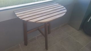 Mesa plegable madera exterior 70x70x43