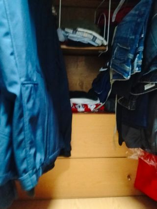 Estructura cama con armario de madera