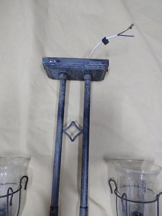 Lámpara de forja con 2 luces