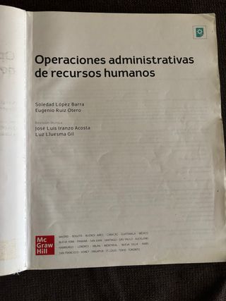 Operaciones administrativas de recursos humanos