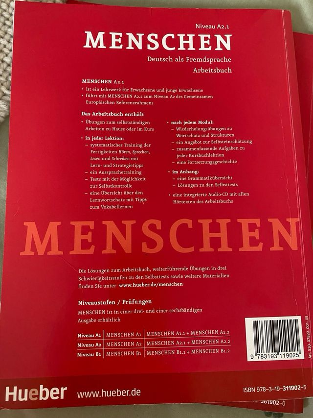 Menschen A2.1 Kursbuch Arbeitsbuch