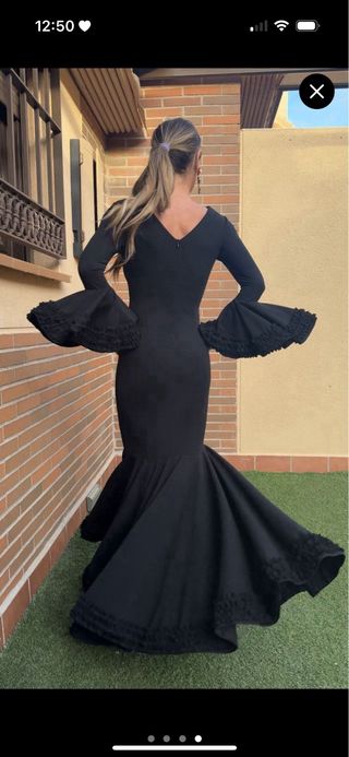 Vestido Flamenca Negro Talla S