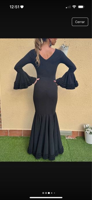 Vestido Flamenca Negro Talla S