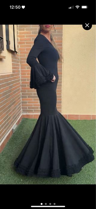 Vestido Flamenca Negro Talla S