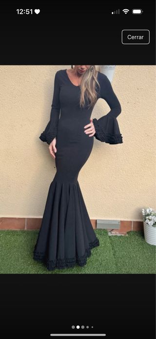 Vestido Flamenca Negro Talla S