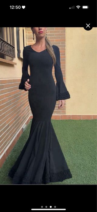 Vestido Flamenca Negro Talla S