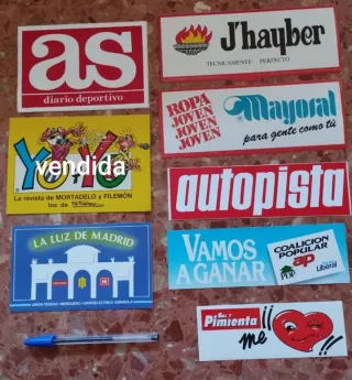 Lote pegatinas J'hayber, Mayoral, As, Autopista...