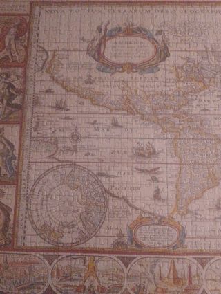 Puzzle Mapa Mundo Antiguo Marco Dorado