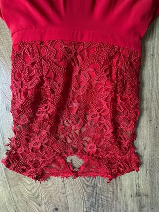 Vestido fiesta midi rojo
