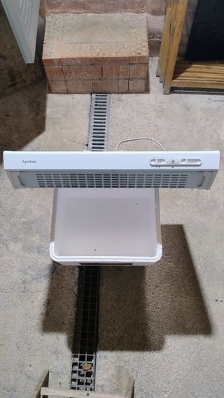 Campana extractora con salida de humos
