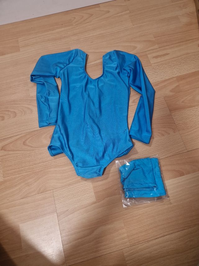 Maillot azul manga larga talla 10
