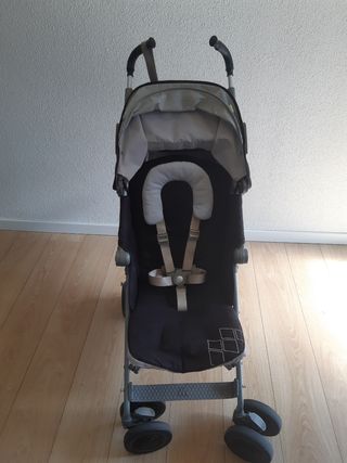 Silla de paseo Maclaren con patinete y saco