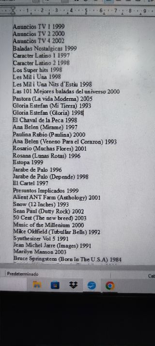 Colección CDs Música Varios Artistas