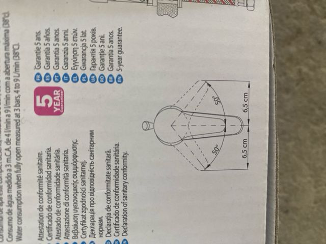 Grifo SENSEA NATU blanco sin estrenar