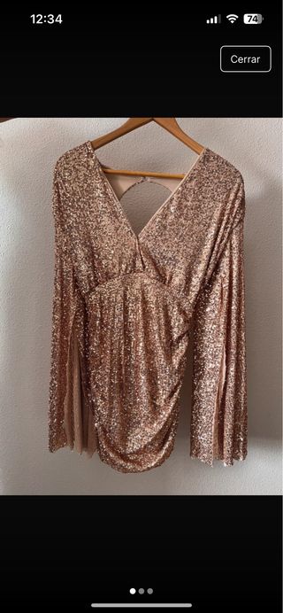 Vestido de lentejuelas dorado