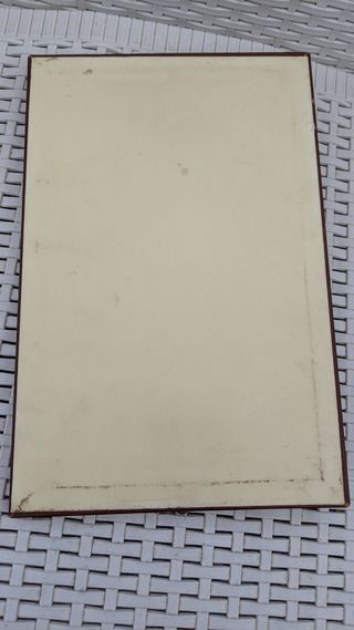 Vassoio vintage legno ricamato con manici