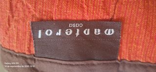 Colcha Matrimonio Marrón y Naranja. Es reversible.