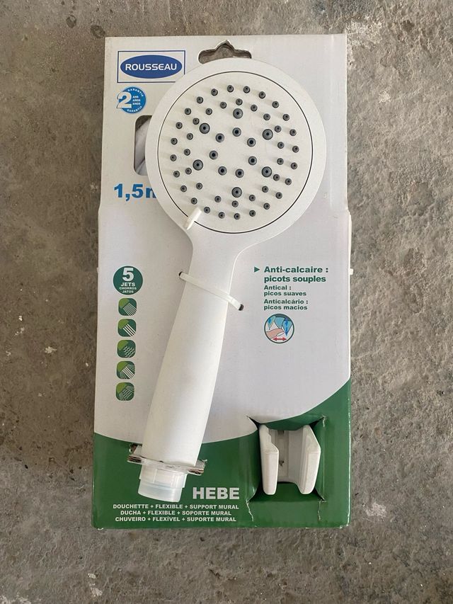 Alcachofa Ducha Rousseau Blanca 1.5m