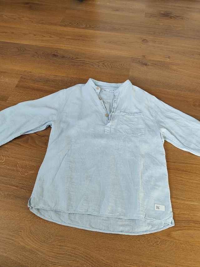Camisa Zara azul claro